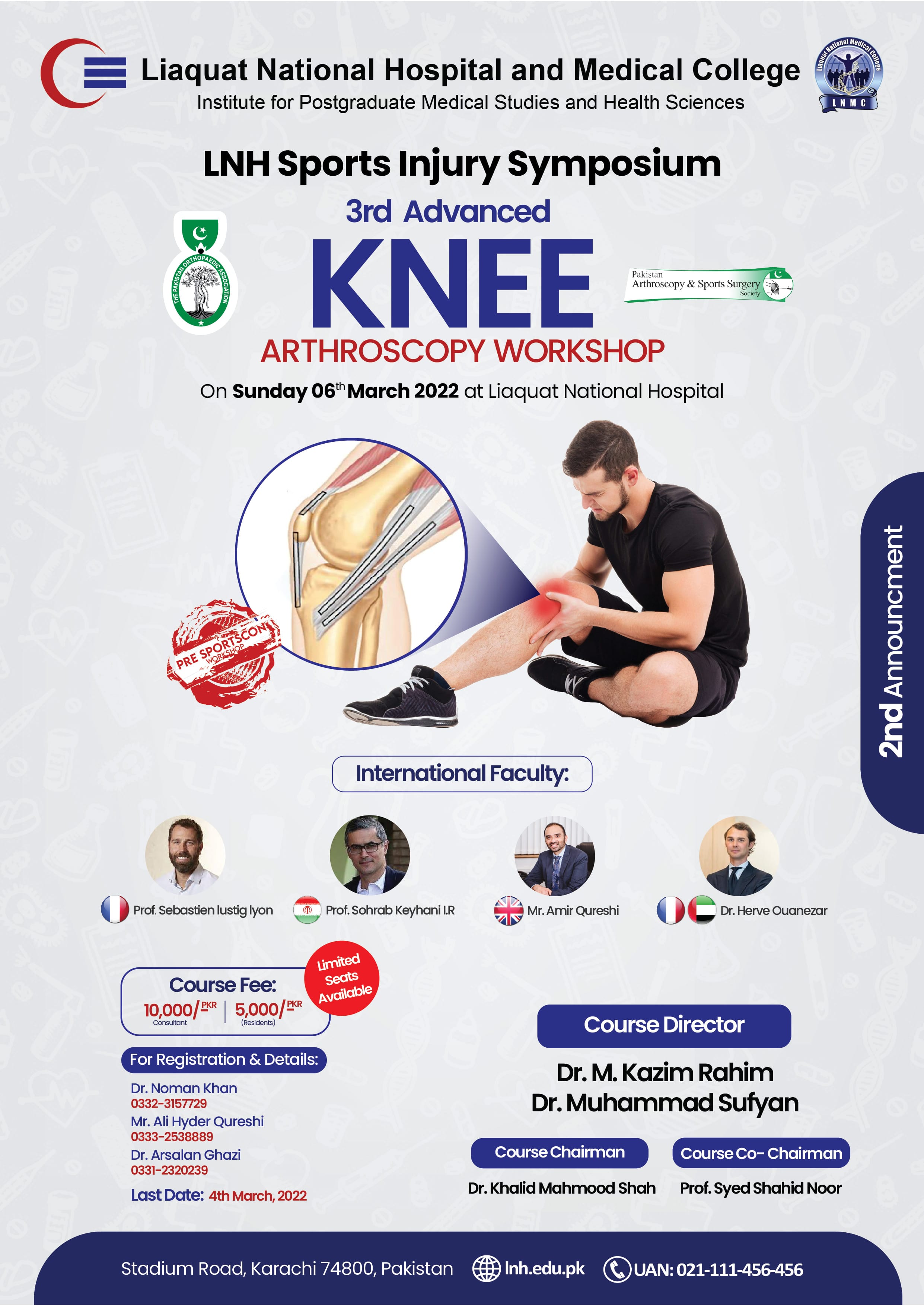 LNH Sports Injury Symposium: 3rd Advanced Knee and Shoulder Arthroscopy Workshops